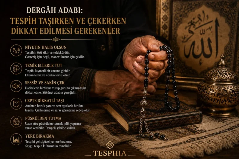 Tespih Taşırken ve Çekerken Dikkat Edilmesi Gerekenler: Dergâh Adabı